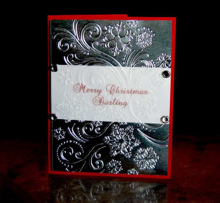 Embossed Foil Christmas Card