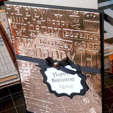 Copper Embossed Birthday Card