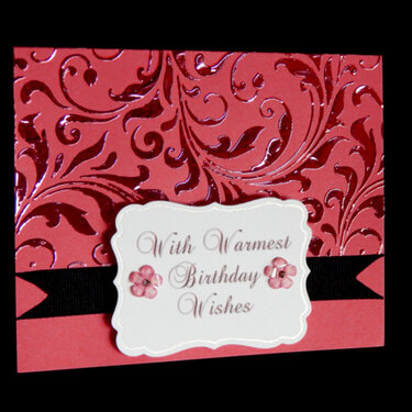 Coral Foiled Card