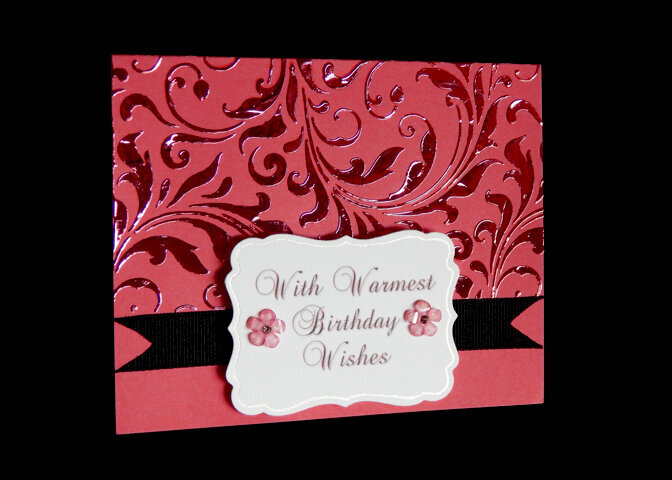 Coral Foiled Card