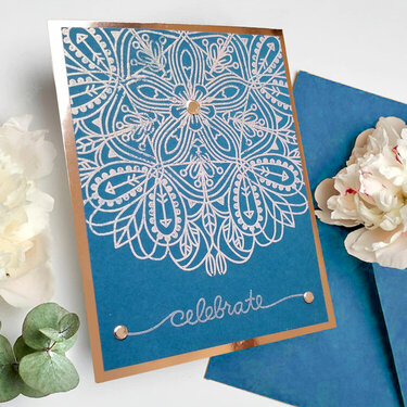 Rose Gold Celebrate Card