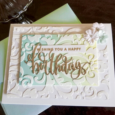 Stepped Texture Paste Bday Card