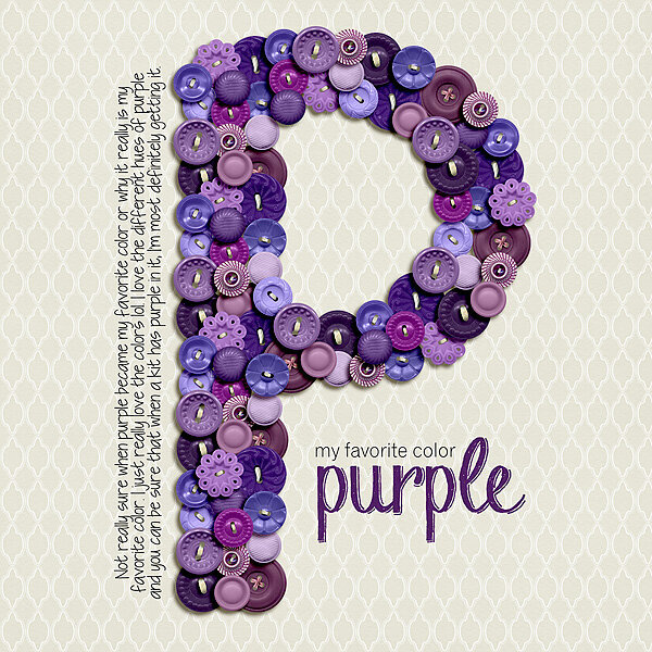 P is for Purple