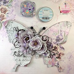 Mixed Media Butterfly featuring Dress My Craft's Pink Smoke Collection