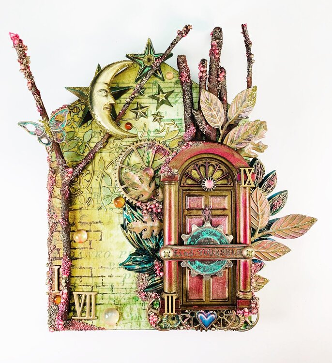 Mixed Media House for Finnabair March 2019 Art Recipe Challenge