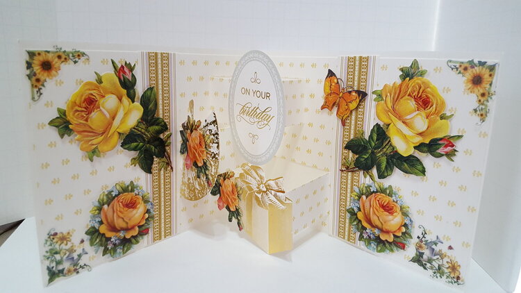 Yellow floral greeting card