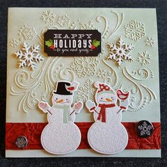 Happy Holidays Snowmen Card