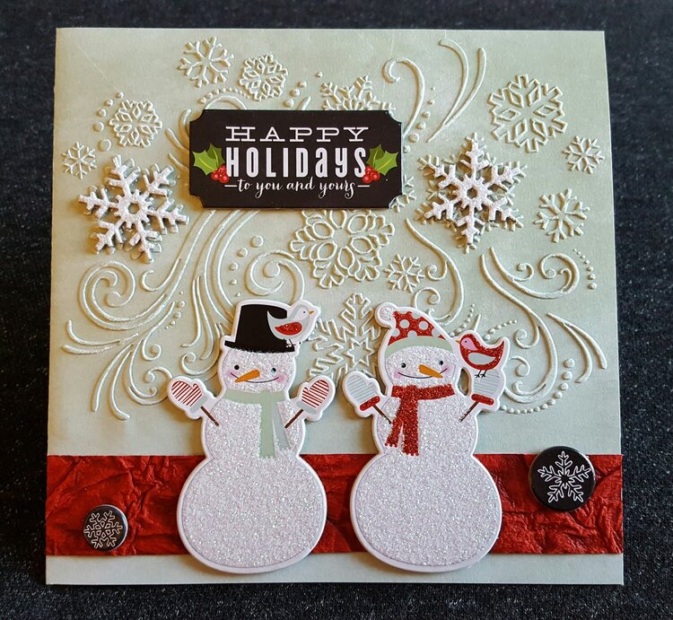 Happy Holidays Snowmen Card