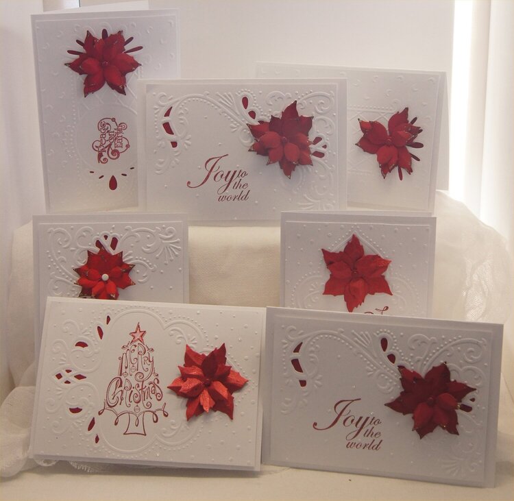 Embossed Christmas Cards set