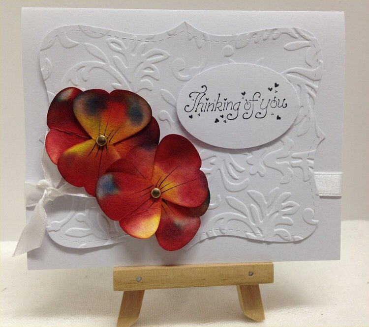 Pansy card Red