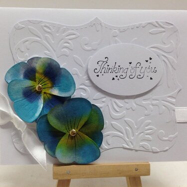 Pansy card Blue