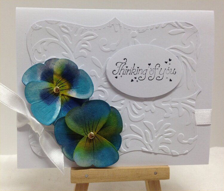 Pansy card Blue