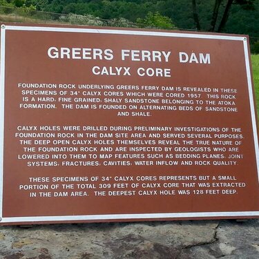 Greers Ferry Dam Historical Marker