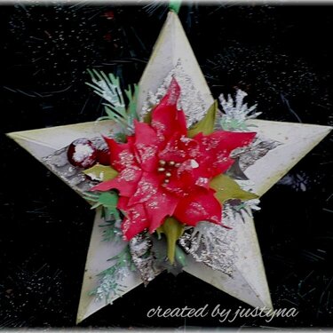 3D star Christmas card