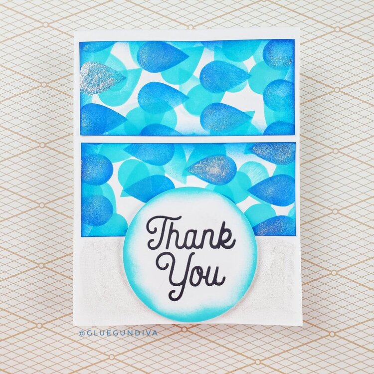 Thank you Stenciled Drops