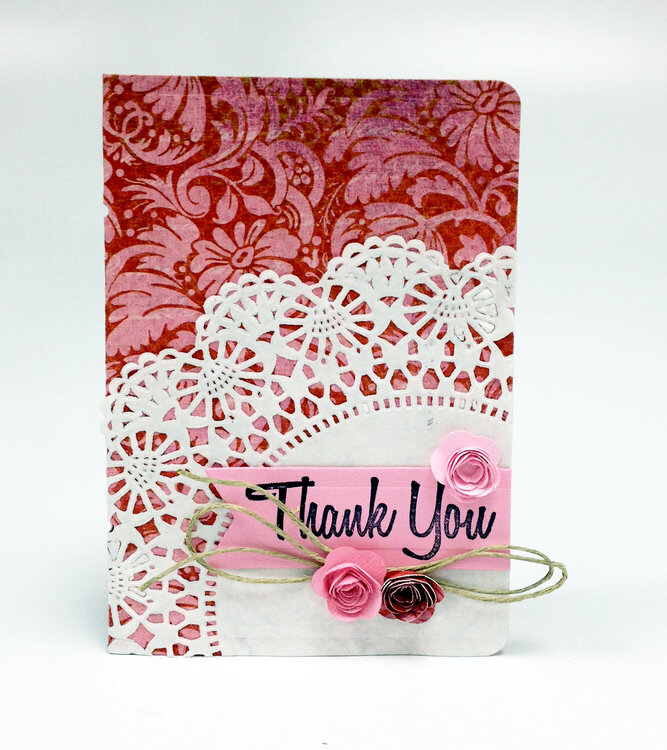 Doily Thank You Card