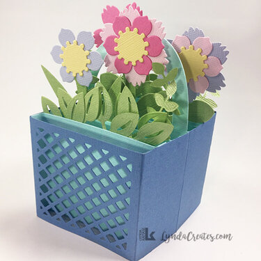 Flowers in a Basket Folding Box Card