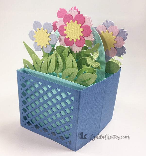 Flowers in a Basket Folding Box Card