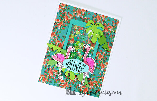 Flamingo Shaker Card