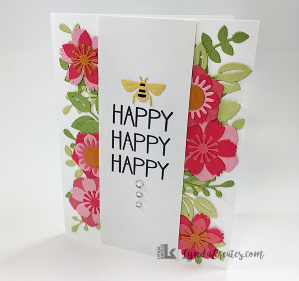 Bee Happy Flower Card