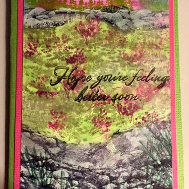 "In the Meadow"Get Well Card (front)