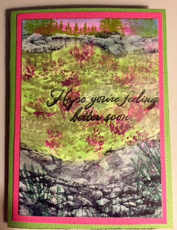 &quot;In the Meadow&quot;Get Well Card (front)