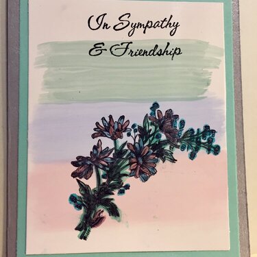 Splash of Color Sympathy Card - front