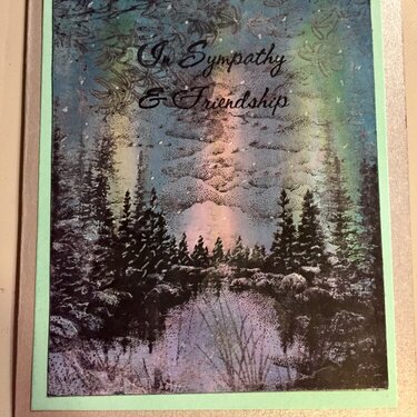 Northern Lights Sympathy Card -front