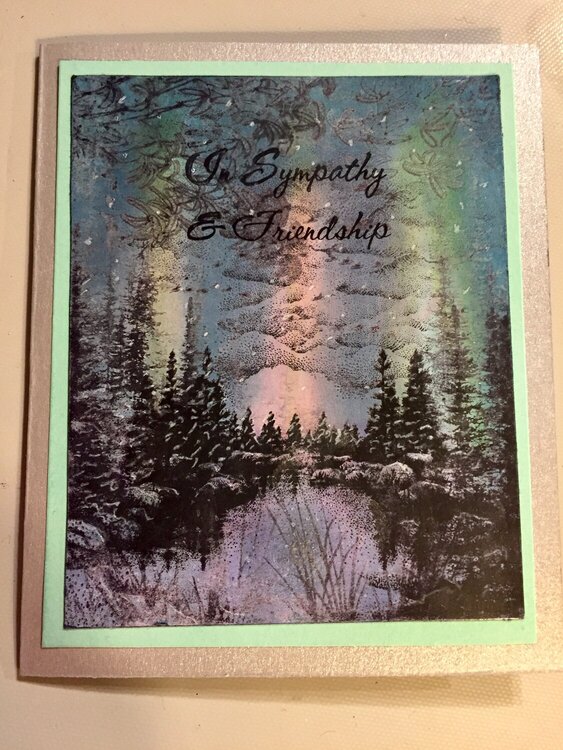 Northern Lights Sympathy Card -front