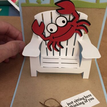Thinking of You Little Crab Pop Up Card