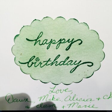 Flower Burst Birthday Card #2: inside
