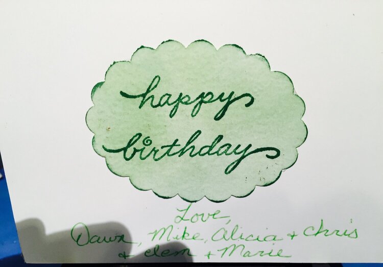 Flower Burst Birthday Card #2: inside