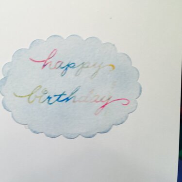 Bird and flower happy birthday card #1: inside