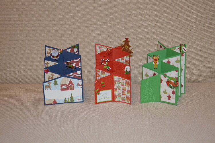 Christmas cascade cards