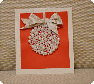 Christmas card with pearls
