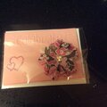 Handmade material flower card