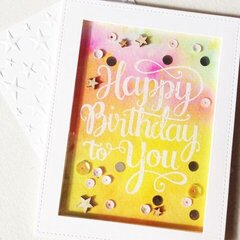 Hidden Embossing Birthday Card