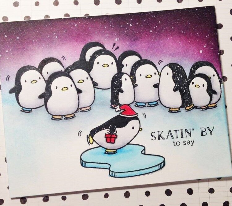 Penguin Christmas Card