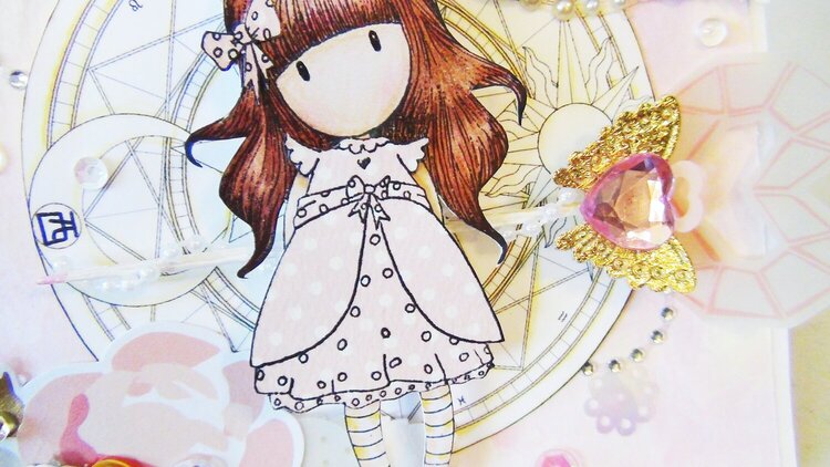 Magical Fantasy Gorjuss Girl Easel Card - Inspired by Anime