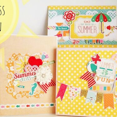 Echo Park Summer Bliss Mini Album, Decorative Envelope & Chipboard Box