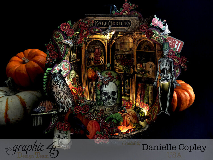 Spooky Halloween Shadow Box Pumpkin