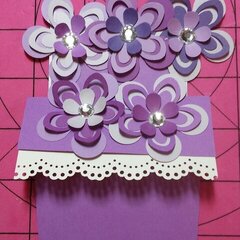 Flower in flower pot - pull out card