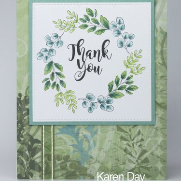 Art Impressions Greenery Invites Card