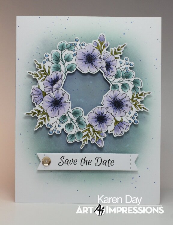 Art Impressions Floral Invites Card