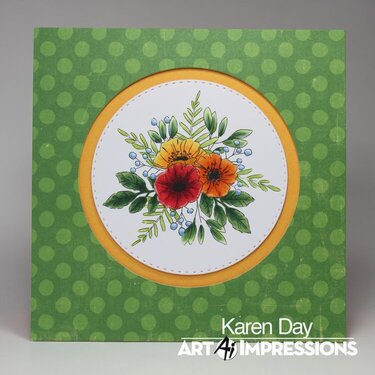 Art Impressions Floral Invites card
