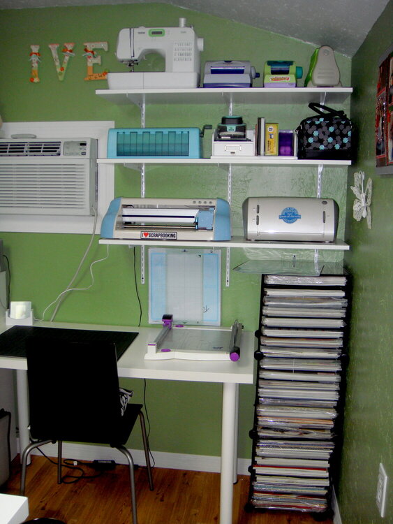 SCRAPBOOK ROOM-CUTTING STATION- RIGHT SIDE FRONT WALL