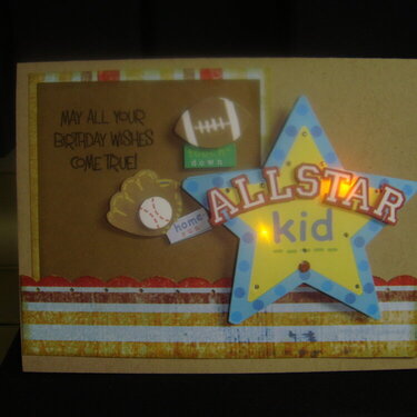 ALL STAR BOY BIRTHDAY CARD