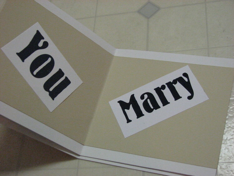 You Marry--Proposal