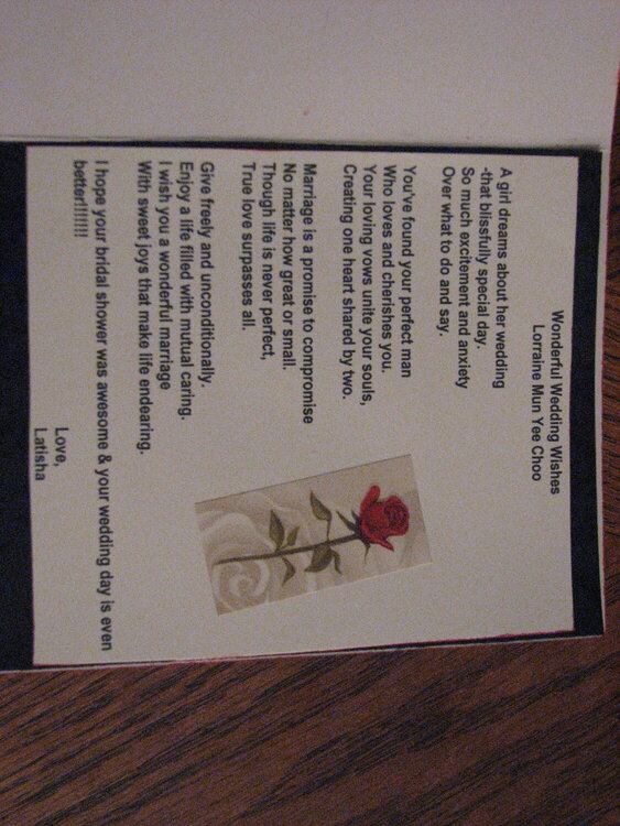 Bridal Shower Card, Inside