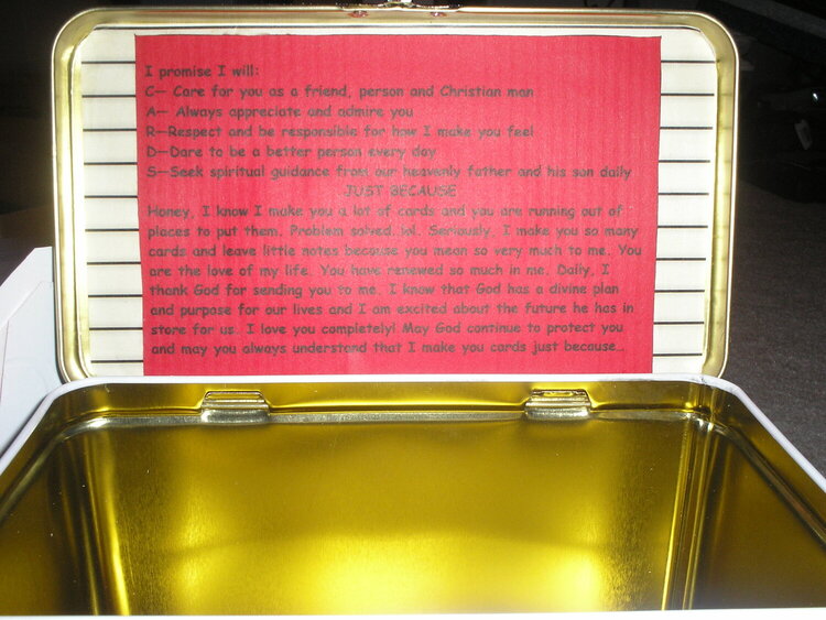 Card tin for boyfriend-Inside